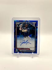 2024 Bowman Chrome Sapphire Edition Chrome Sapphire Prospect Autographs Paulino Santana #CSPA-PS card