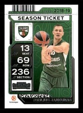 2025-26 Panini Contenders EuroLeague Base Season Ticket Paulius Jankunas #88 card