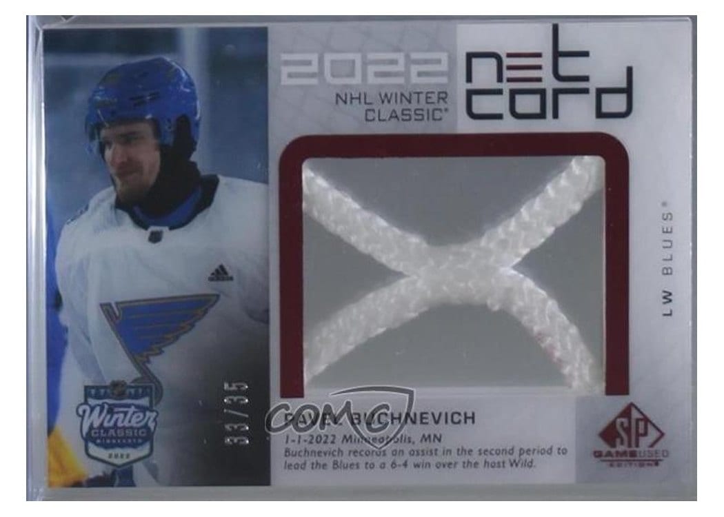 2022-23 SP Game Used 2022 NHL Winter Classic Net Cord Relics Pavel Buchnevich #WCN-PB card