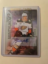 2023-24 SkyBox Metal Universe 9.41e KM Autographs Pavel Mintyukov #LY-14 card