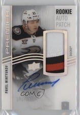 2023-24 Upper Deck Premier Acetate Rookie Autograph Patch Pavel Mintyukov #AR-PM card