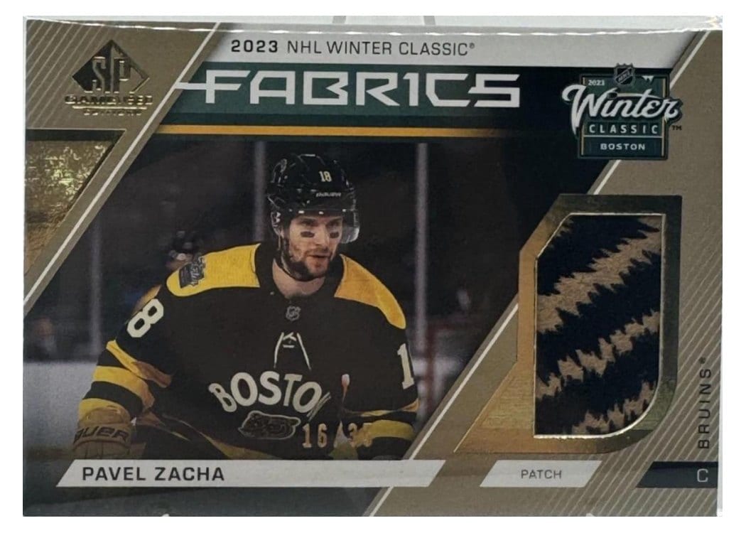 2023-24 SP Game Used 2023 Winter Classic Fabrics Pavel Zacha #WC-8 card