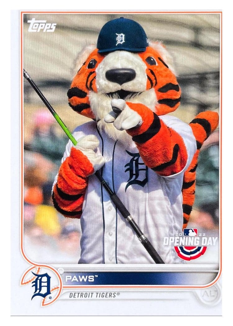 2022 Topps Opening Day Mascots Paws #M-8 card