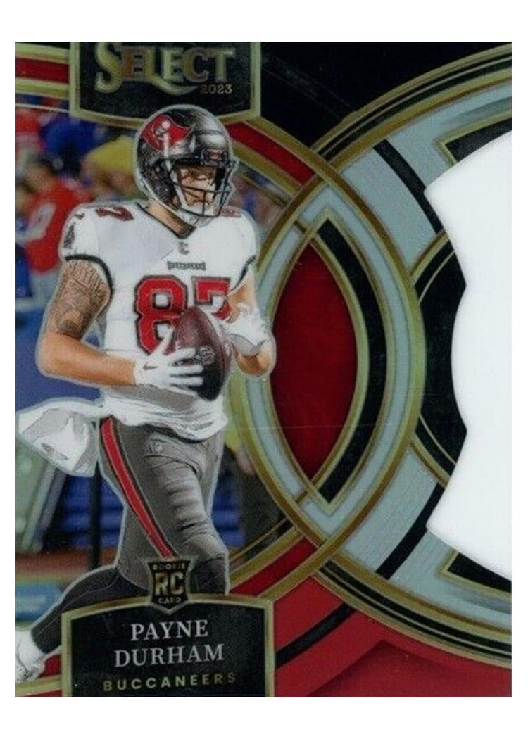 2023 Panini Select Base Set Payne Durham Black Red Prizm Die-Cut #155 card