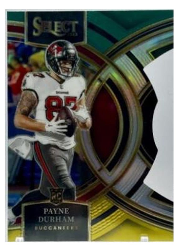 2023 Panini Select Base Set Payne Durham Green Yellow Prizm Die-Cut #155 card