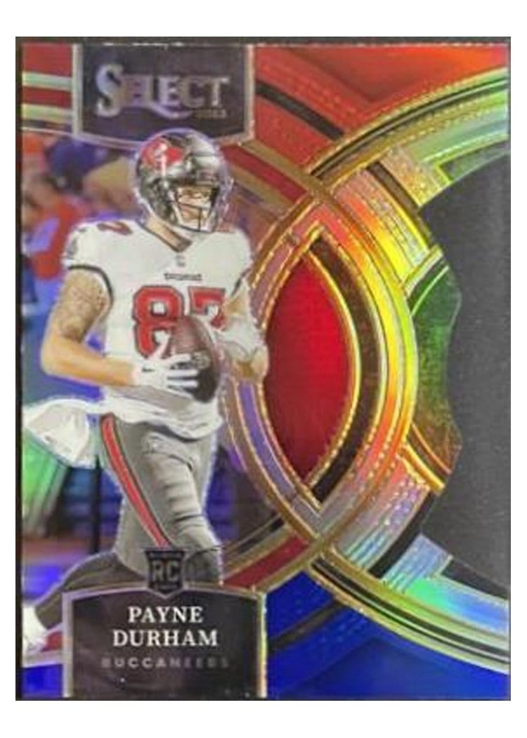 2023 Panini Select Base Set Payne Durham Red Blue Prizm Die-Cut #155 card