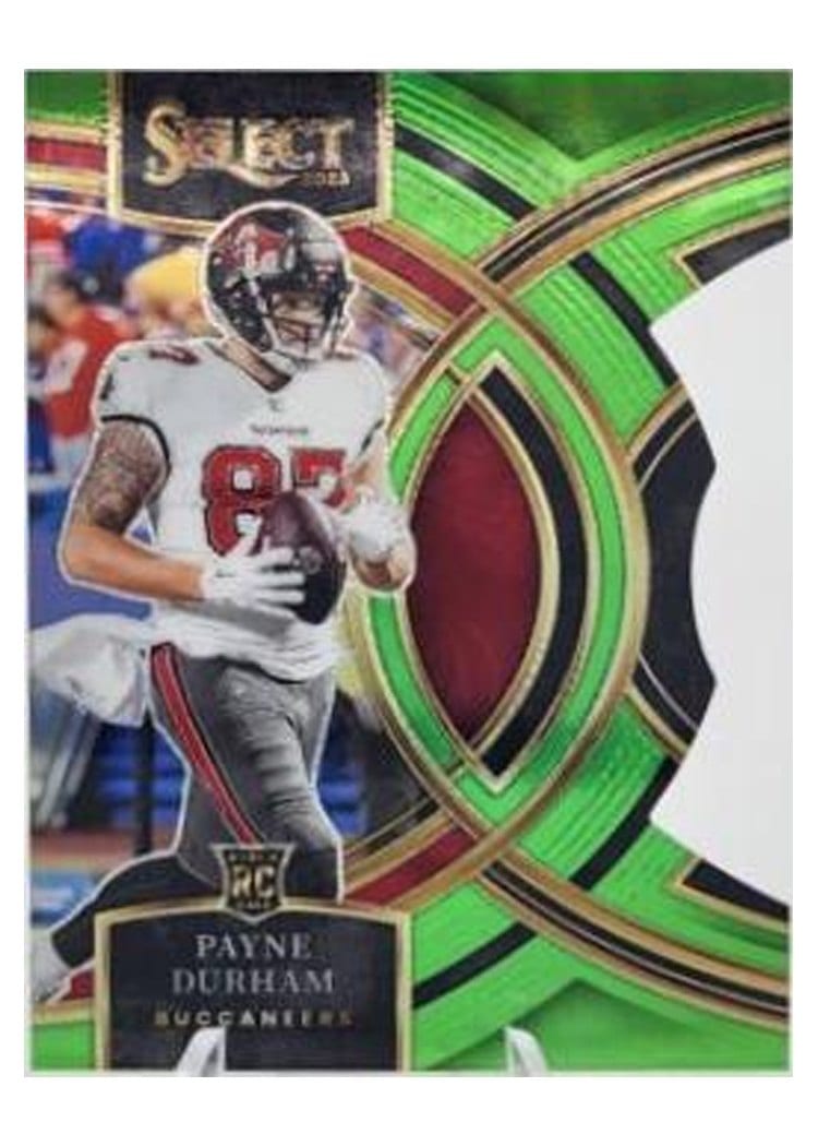 2023 Panini Select Base Set Payne Durham Neon Green Prizm Die-Cut #155 card