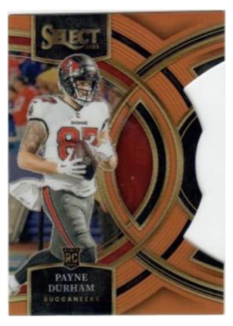 2023 Panini Select Base Set Payne Durham Orange Prizm Die-Cut #155 card
