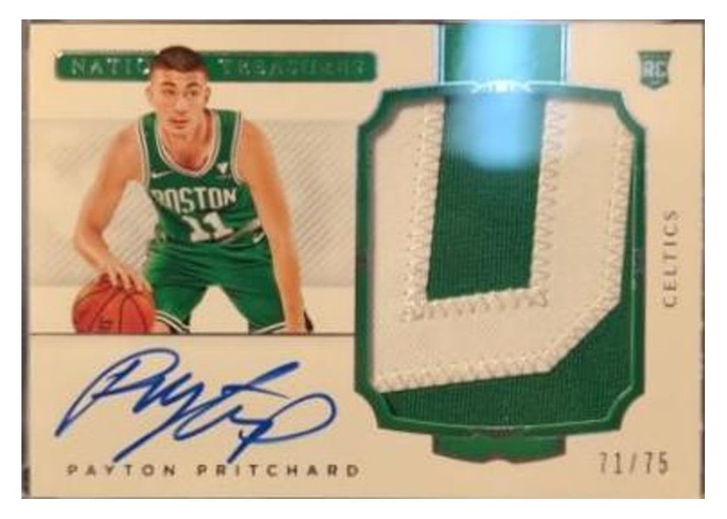 2020 Panini National Treasures Payton Pritchard #148 card