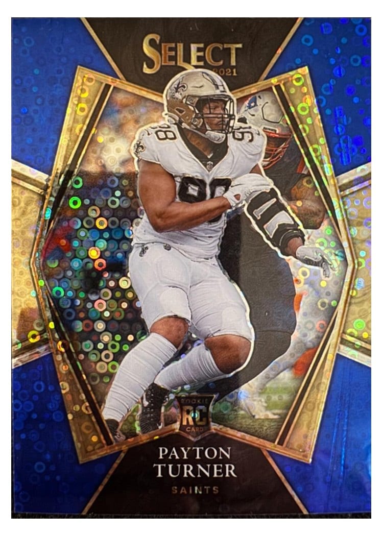 2021 Panini Select Base Set Payton Turner Blue Disco #188 card