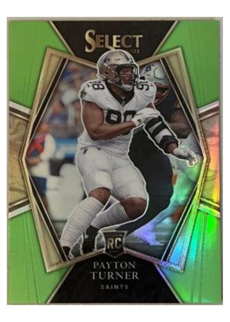 2021 Panini Select Base Set Payton Turner Neon Green #188 card