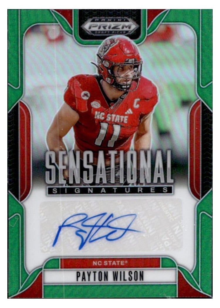 2025 Panini Prizm Draft Picks Sensational Signatures Payton Wilson #82 card