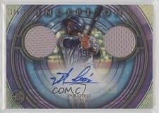 2022 Bowman Inception Autographed Dual Relics Pedro Leon #IADR-PL card