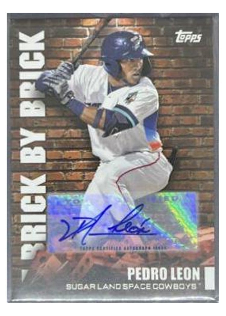 2022 Topps Pro Debut Brick by Brick Autographs Pedro Leon #BB-20 card