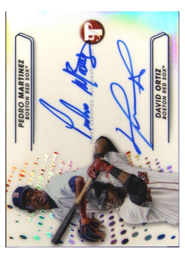 2023 Topps Pristine Pair Dual Autographs Pedro Martinez / David Ortiz #PPA-MO card