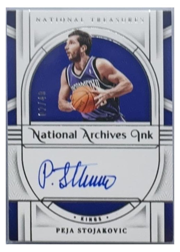 2023-24 Panini National Treasures National Archives Ink Peja Stojakovic #24 card