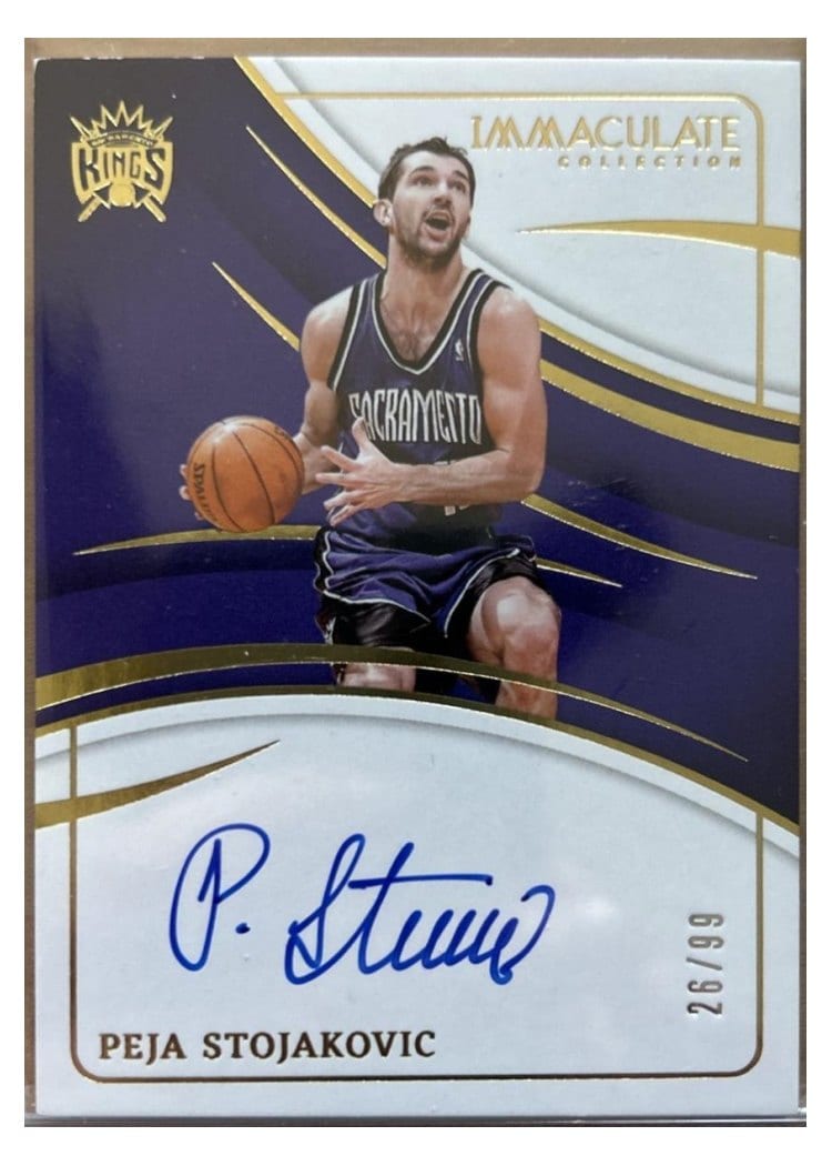 2023 Panini Immaculate Signature Peja Stojakovic #19 card