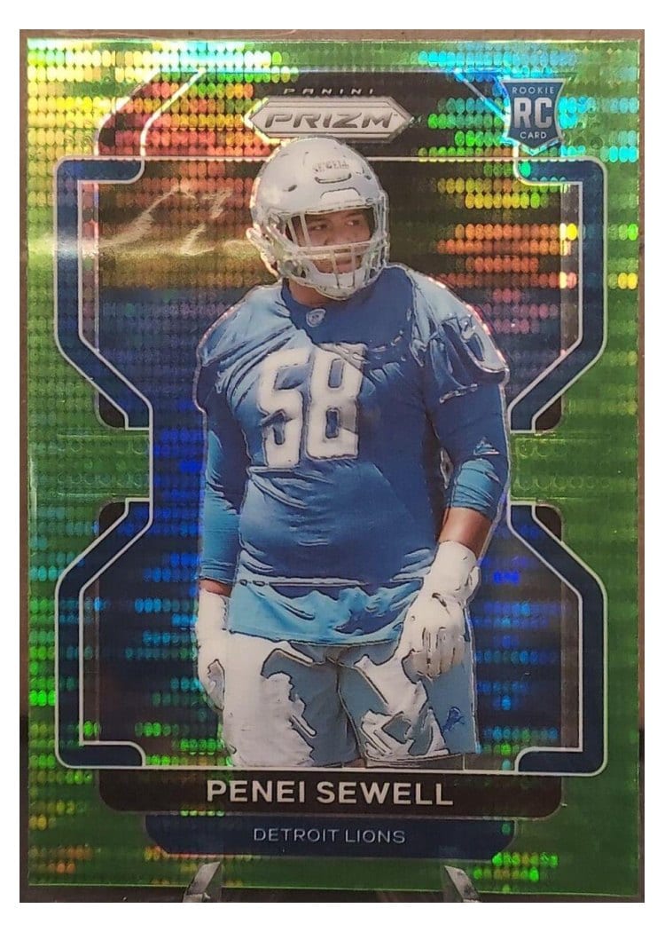 2021 Panini Prizm Base Set Penei Sewell Neon Green Pulsar Prizm #429 card
