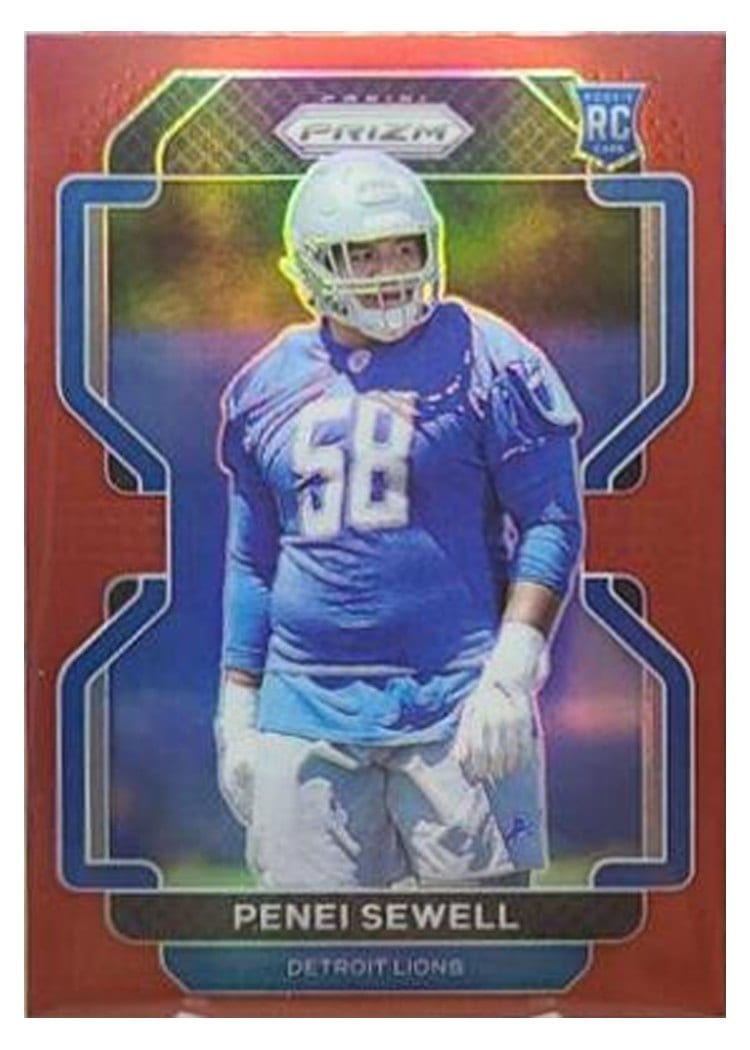 2021 Panini Prizm Base Set Penei Sewell Red Prizm #429 card