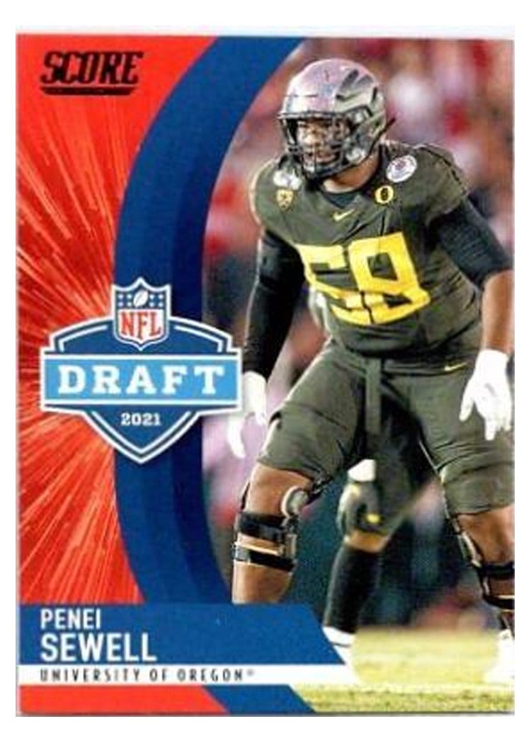 2021 Score NFL Draft Penei Sewell #D15 card