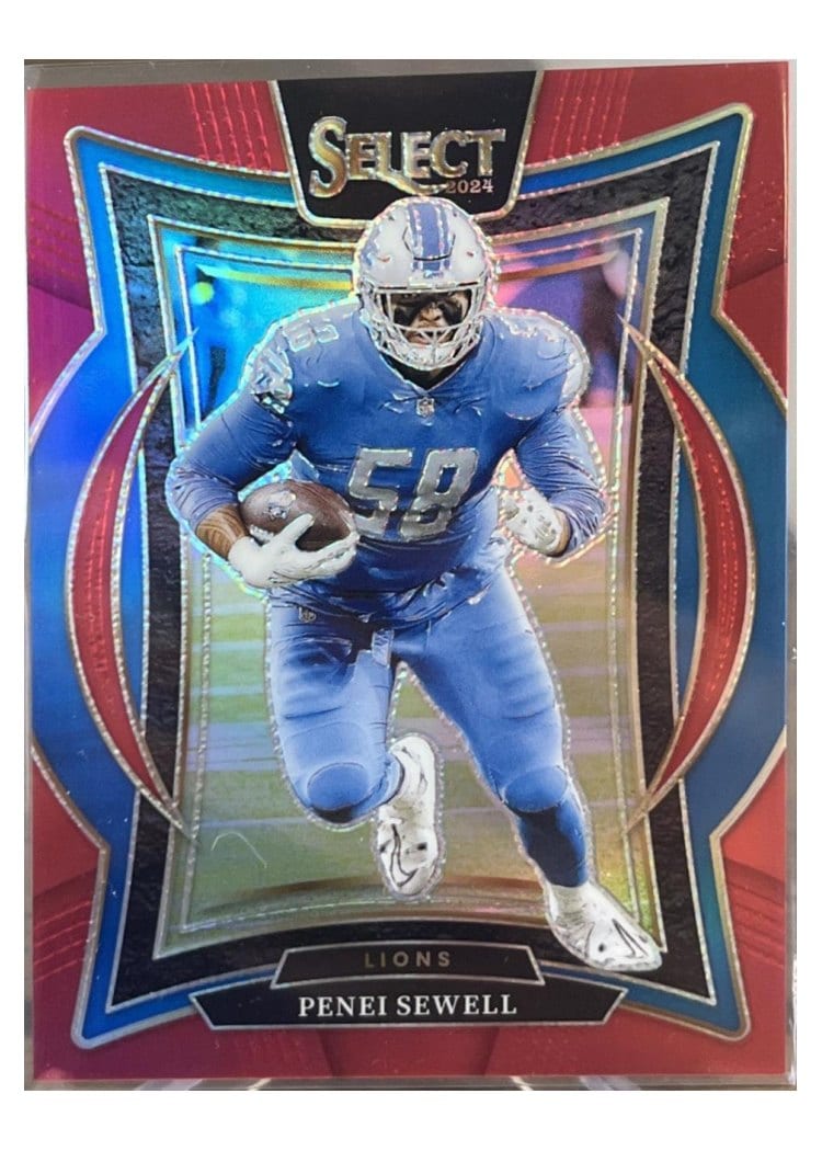 2024 Panini Select Base Set Penei Sewell Red Prizm #87 card