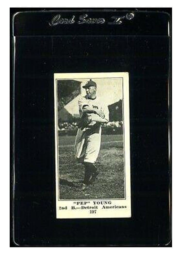 1916 M101 4 Sporting News 'Pep' Young #197 card