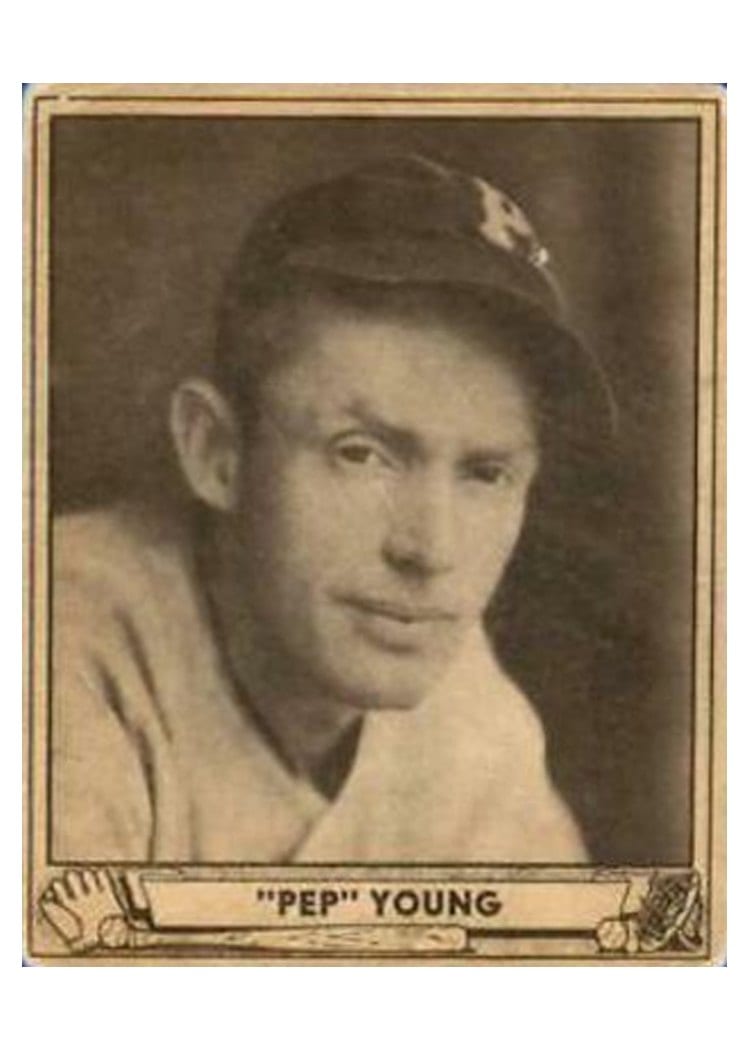 1940 Play Ball Pep Young #106 card
