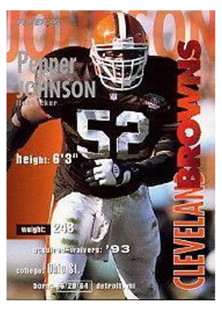 1995 Fleer Shell Pepper Johnson #40 card