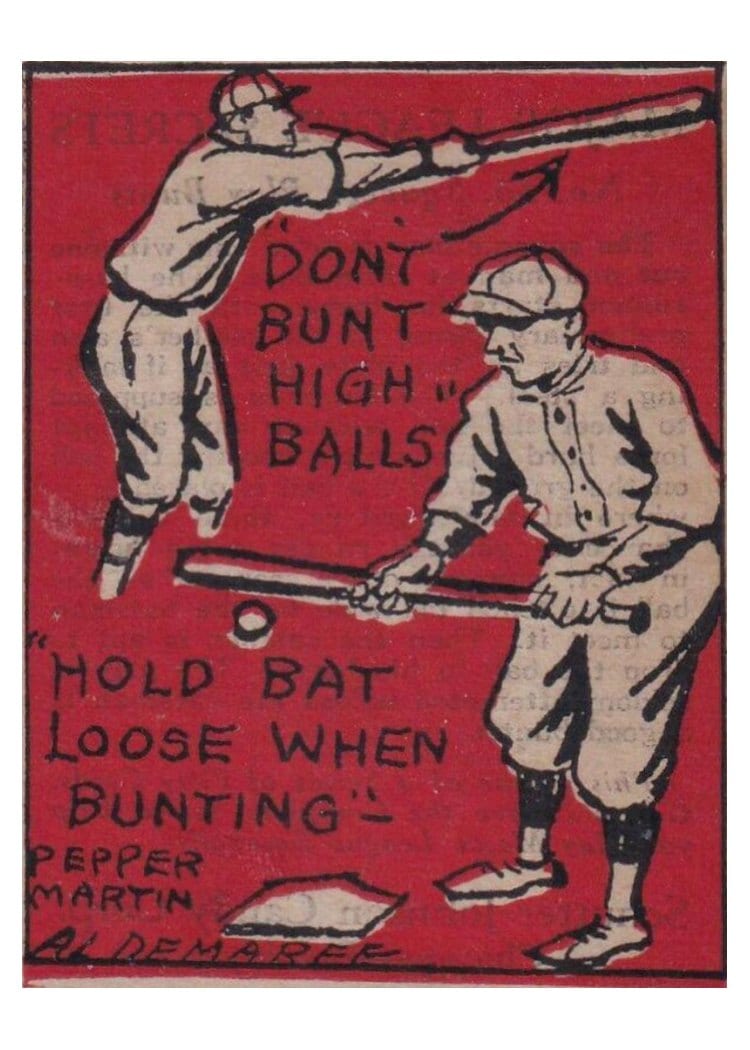 1935 Schutter Johnson Pepper Martin #36 card