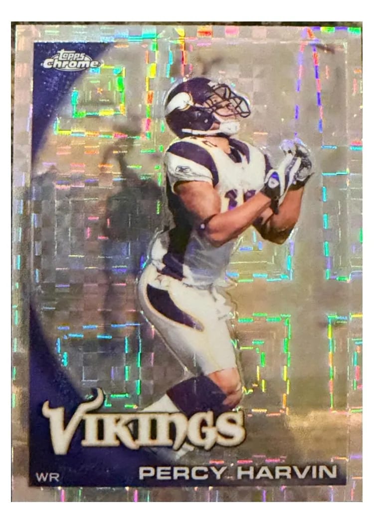 2010 Topps Chrome Percy Harvin Xfractor #C8 card