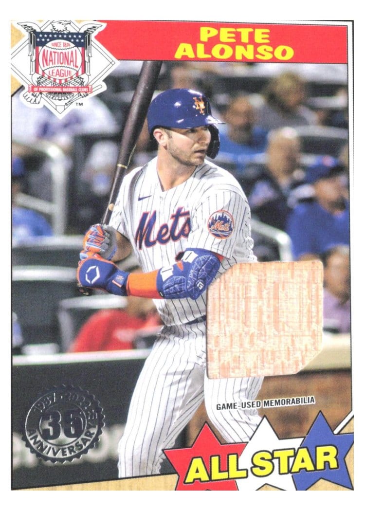 2022 Topps 1987 Topps Baseball All-Star Relics Pete Alonso #87ASR-PA card