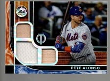 2022 Topps Tribute Triple Relics Pete Alonso #TTR-PA card