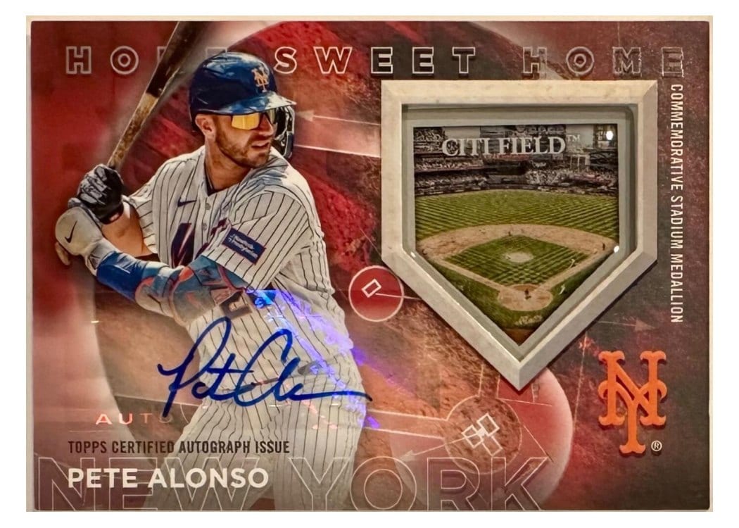 2024 Topps Home Sweet Home Stadium Medallions Autograph Pete Alonso #HSHA-PA card