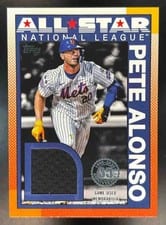 2025 Topps 1990 Topps Baseball All-Star Relics Pete Alonso #90ASR-PA card