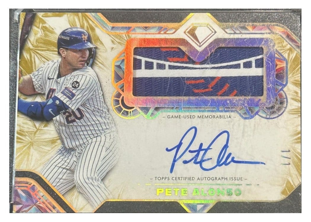 2025 Topps Diamond Icons Autographed Jumbo Patches Pete Alonso #AJP-PA card