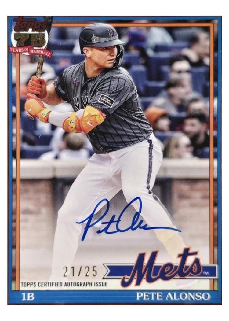 2026 Topps 1991 Topps Autographs Pete Alonso #91A-PA card
