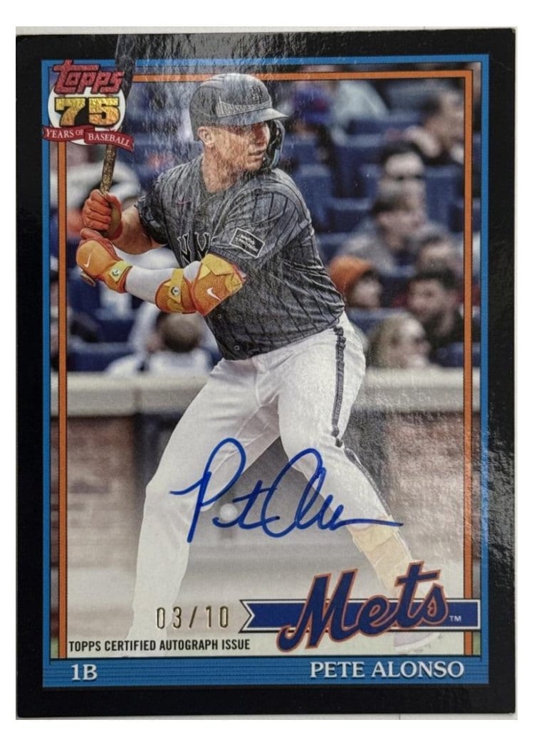 2026 Topps 1991 Topps Autographs Pete Alonso #91A-PA card
