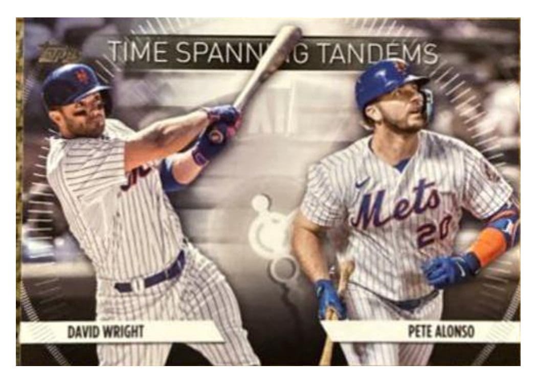 2023 Topps Update Time-Spanning Tandems Pete Alonso / David Wright #TS-16 card