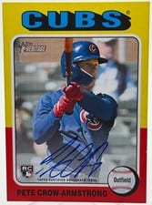 2024 Topps Heritage Real One Autograph Pete Crow-Armstrong #ROA-PC