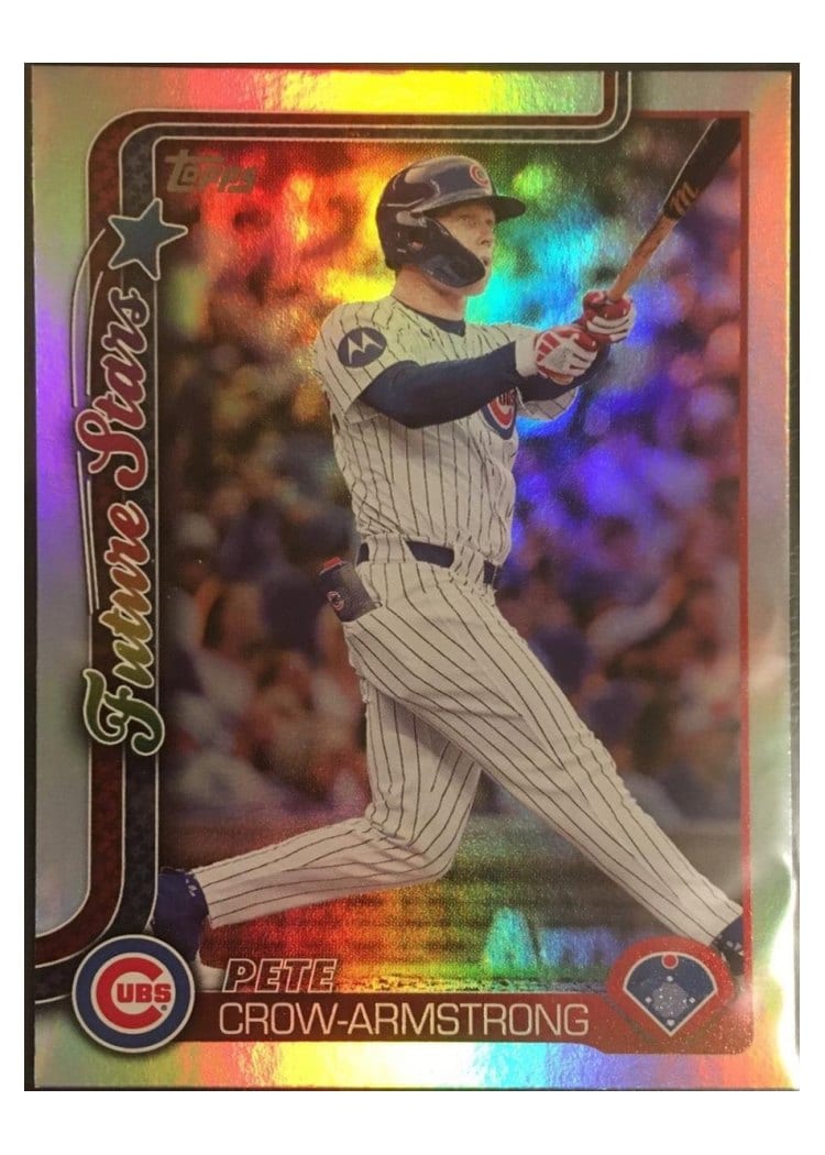 2025 Topps Base Set Pete Crow-Armstrong Aqua Rainbow Foil #290 card