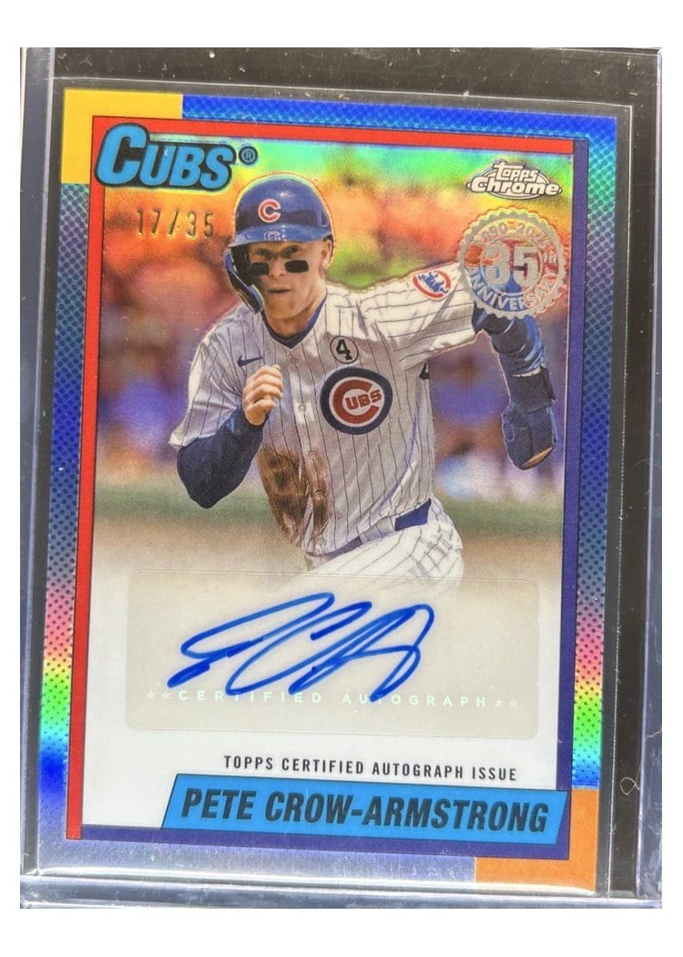 2025 Topps Chrome Update 1990 Topps Chrome Autographs Pete Crow-Armstrong #90CUA-PC card