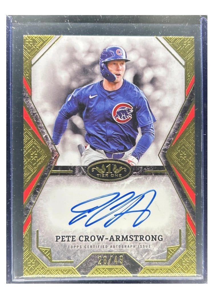 2025 Topps Tier One Talent Autographs Pete Crow-Armstrong #TOTA-PC card