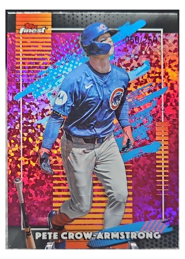 2026 Topps Finest Pete Crow-Armstrong Pink Mini Diamond Refractor #189 card