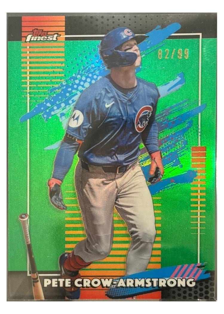 2026 Topps Finest Pete Crow-Armstrong Green Refractor #189 card