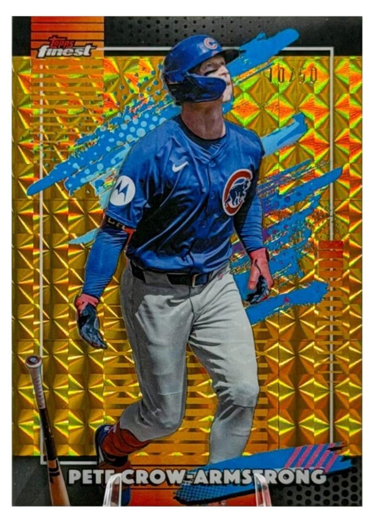 2026 Topps Finest Pete Crow-Armstrong Gold Geometric Refractor #189 card