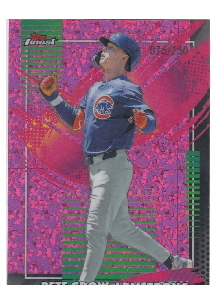 2026 Topps Finest Pete Crow-Armstrong Pink Mini Diamond Refractor #235 card