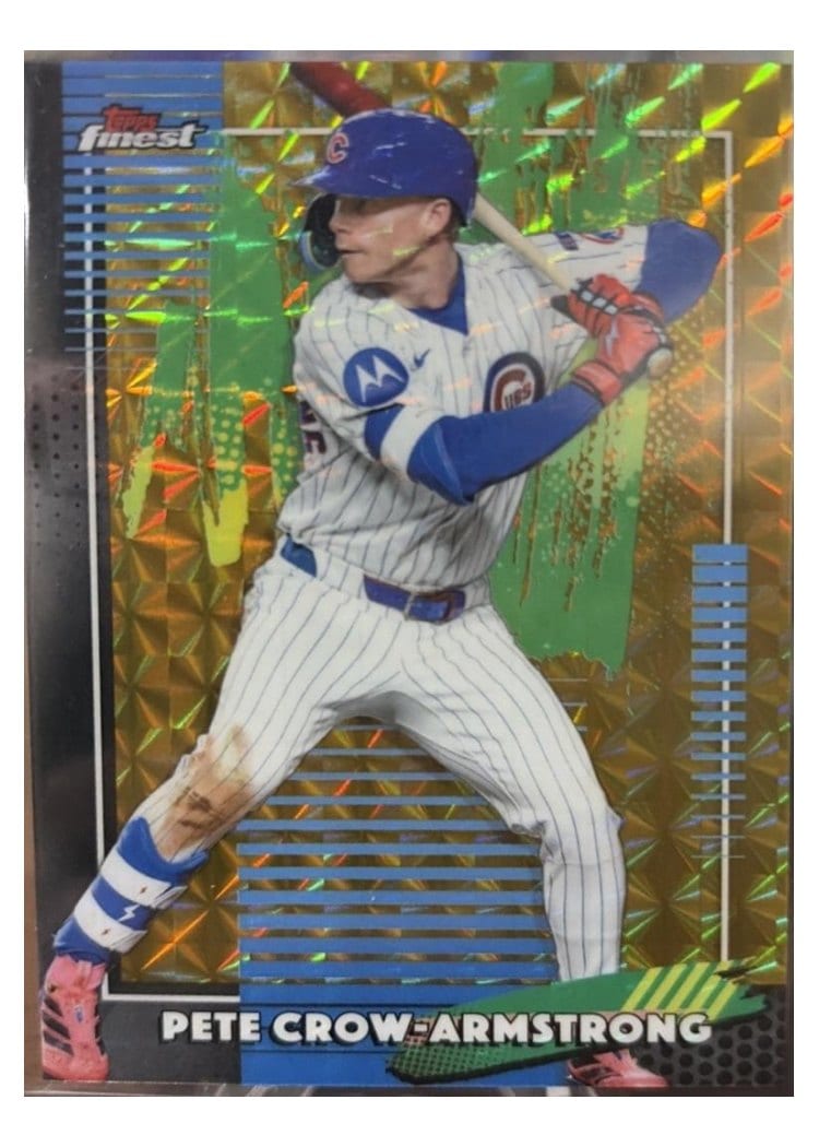 2026 Topps Finest Pete Crow-Armstrong Gold Geometric Refractor #71 card