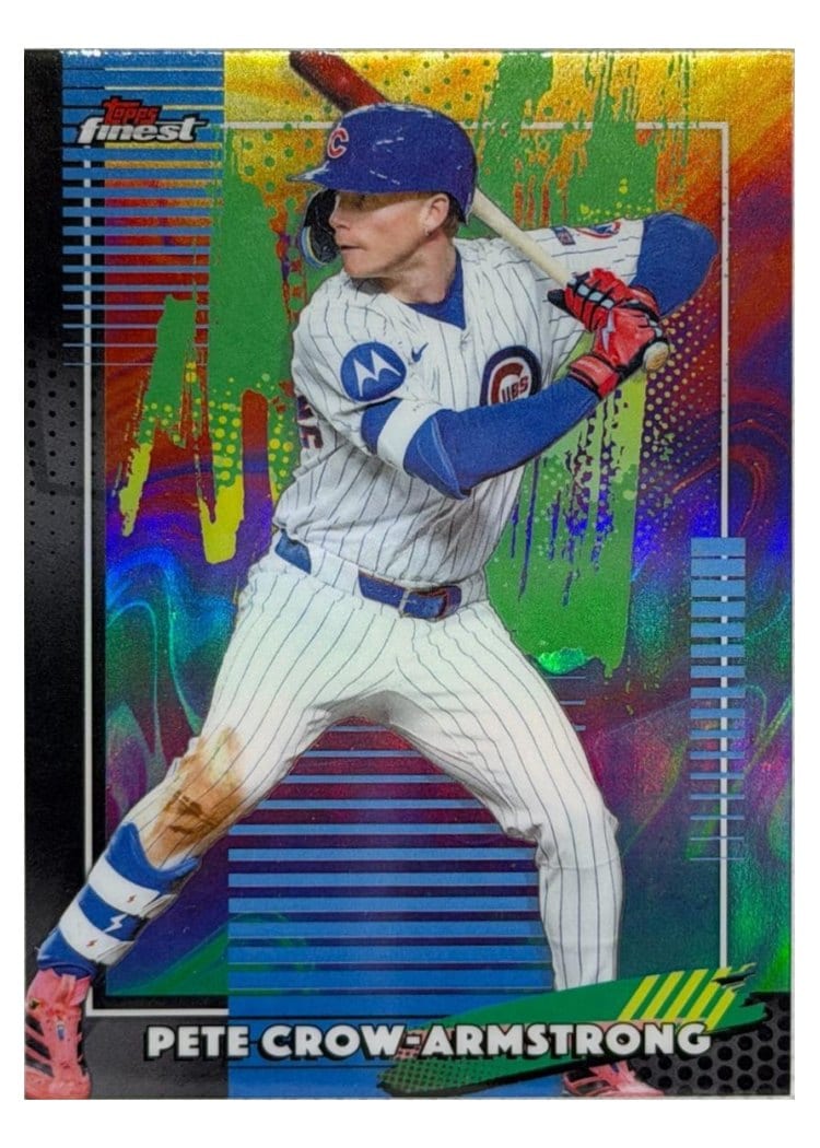 2026 Topps Finest Pete Crow-Armstrong Oil Spill Refractor #71 card