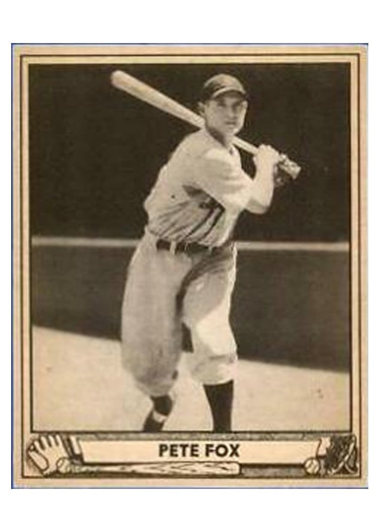 1940 Play Ball Pete Fox #43 card