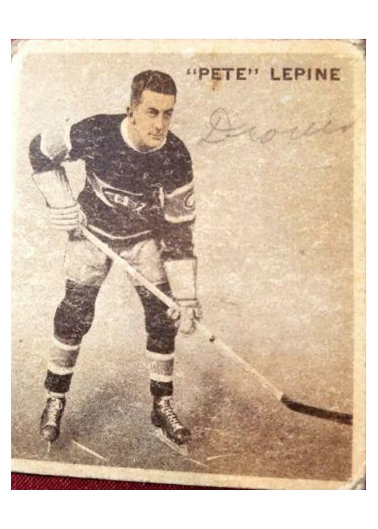 1933 World Wide Gum Ice Kings Pete Lepine #46 card